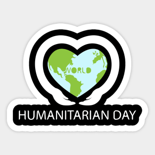 World  humanitarian day Sticker